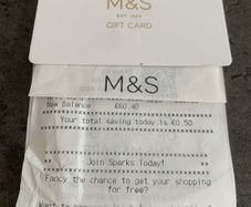 M&S gift card