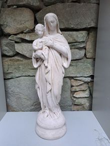 Chalkware Madonna and Baby