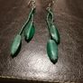 Earrings green drops style Image 2