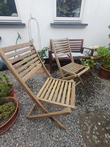 2 x Wooden Garden Chairs
