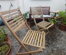 2 x Wooden Garden Chairs