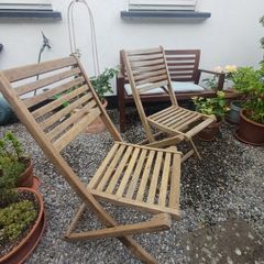 2 x Wooden Garden Chairs