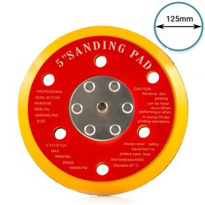 Glass Polish 12700 - 125mm ( 5") Dual Action Backing Pad 5/16"-24 - 6 holes - medium profile