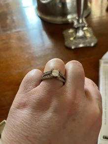 18 CT White Gold Engagement Ring