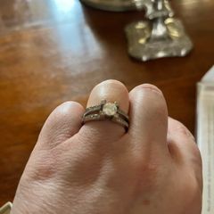 18 CT White Gold Engagement Ring
