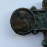 Rare Medieval / Byzantine Bronze Encolpion Cross - Prominent Circular Medallions Image 4