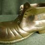 Vintage Large Brass Boot, Very Heavy, Solid Brass, Vintage Brass Ornament Image 10