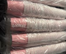 250 Pink Disposable Espresso Cups , Small Coffee Cups . Bulk Pack