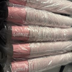 250 Pink Disposable Espresso Cups , Small Coffee Cups . Bulk Pack