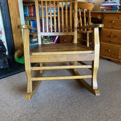 wooden rocking chair