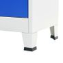 Office Cabinet Metal 90x40x180 cm Grey and Blue Image 4