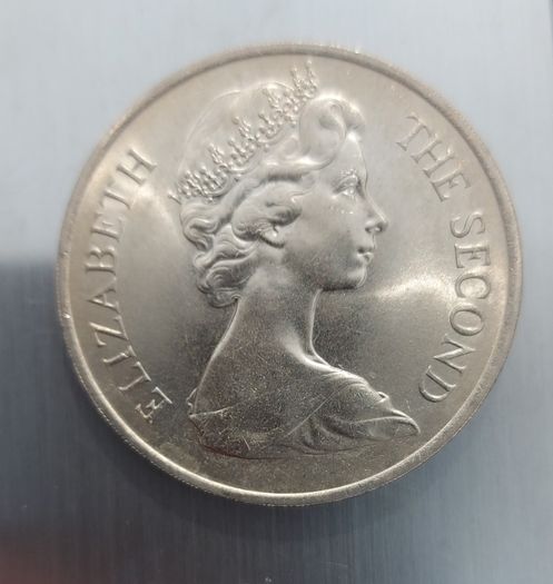 1970  Isle of Man " Manx Cat"  coin