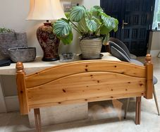 As New - Small Double Wooden Headboard - Can Deliver