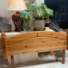 As New - Small Double Wooden Headboard - Can Deliver