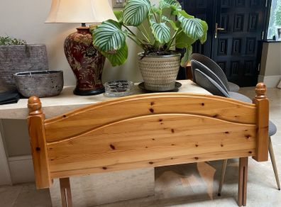 As New - Small Double Wooden Headboard - Can Deliver