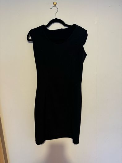 black midi dress