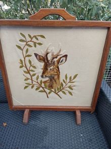 Beautiful Embroidery Big Fire Screen, Crack