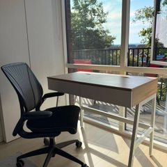 office desk + ergonomic chair
