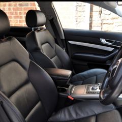 Audi a6 c6 black leather sline interior / seats,armrest, three spoke multy function steering No airbag. 2.0tdi BLB BRE BRD all parts r18 Sline wheels oil pump injectors turbo