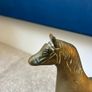 Vintage Brass Horse on a Wooden Base Image 2
