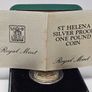 St. Helena Royal Mint Silver Proof 1984 One Pound Piedfort 19 Grams Image 5