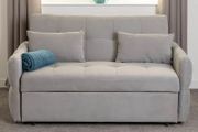 Chelsea Silver Fabric Sofa Bed