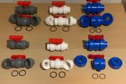 Blue Pvc Double union ball valve size 32mm