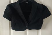 Cropped short sleeve jacket, size 8