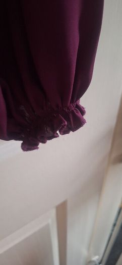 Womens Designer Bow Tie Purple  Blouse.