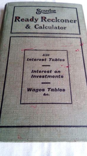 Vintage Ready Reckoner & Calculator - Seandar.