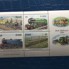Irish stamps, 1984 mini sheet, Irish Railways