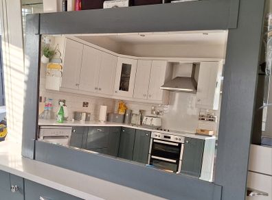 Large grey mirror