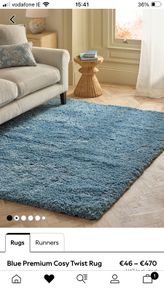 Deep pile blue Rug 200x140cm