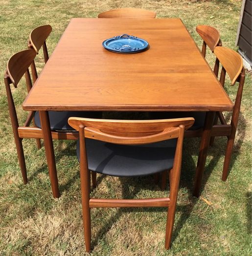 Mid Century Vintage Ib Kofod Larsen Signature Danish Range Dining Set