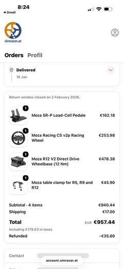 Moza R12 Ready To Go Bundle Read Description