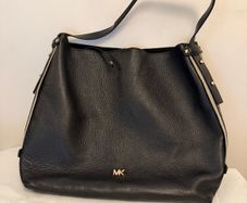 Authentic Michael Kors Leather Shoulder Bag Black