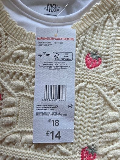 UpTo3Months, With Tags Knitted F&F Dress Set