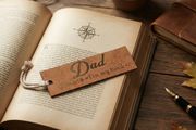 "Dad - You are #1 in my books," Engraved Bookmark