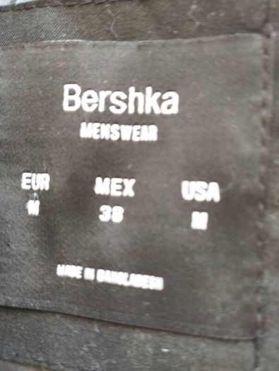 Bershka polyester black bomber jacket