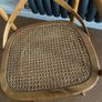Vintage Rattan Bentwood X Cross back dining chair Farmhouse Country Image 3
