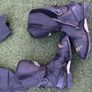 Motor cycle racing leathers with boots, gloves and helmet. Image 5