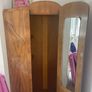 Two vintage 1960's wooden wardrobes Image 3