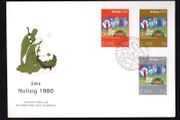 1980 Ireland Christmas Commemorative Stamps Post and Telegraph First Day Cover (FDC) with Dublin pictorial cancel