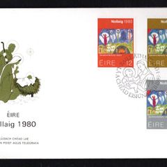 1980 Ireland Christmas Commemorative Stamps Post and Telegraph First Day Cover (FDC) with Dublin pictorial cancel