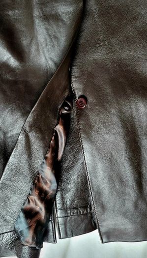 Vtg Y2K Soft Dark Brown Leather Long Coat by Higgs Leather & Sheepskins