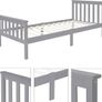 Wooden slatted  Bed  Pine Wood, Solid Wood Bed Frame with Slatted Frame and Feet, Single Bed with Headboard and Footboard, Bed for Children and Adults Solid Wood Bed Children's Bed Image 3