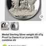 Rare Medal Sterling Silver 925 weight 65g Proof La Dame A La Licorne fraklin mint 2.3oz Image 5