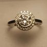14ct White Gold 1.19 carat Lab Grown Diamond Halo Cluster Ring (Bargain Price) Image 2