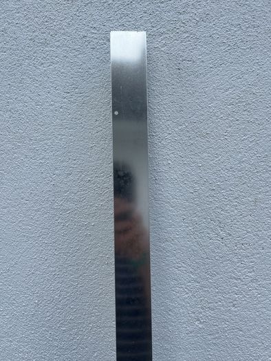 Polished chrome wall channel for shower glass frame