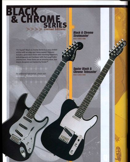 Squier Standard Series Stratocaster - Black & Chrome Special Edition